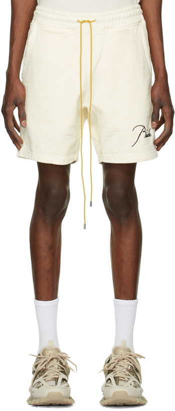 Photo: Rhude Off-White Terry Shorts