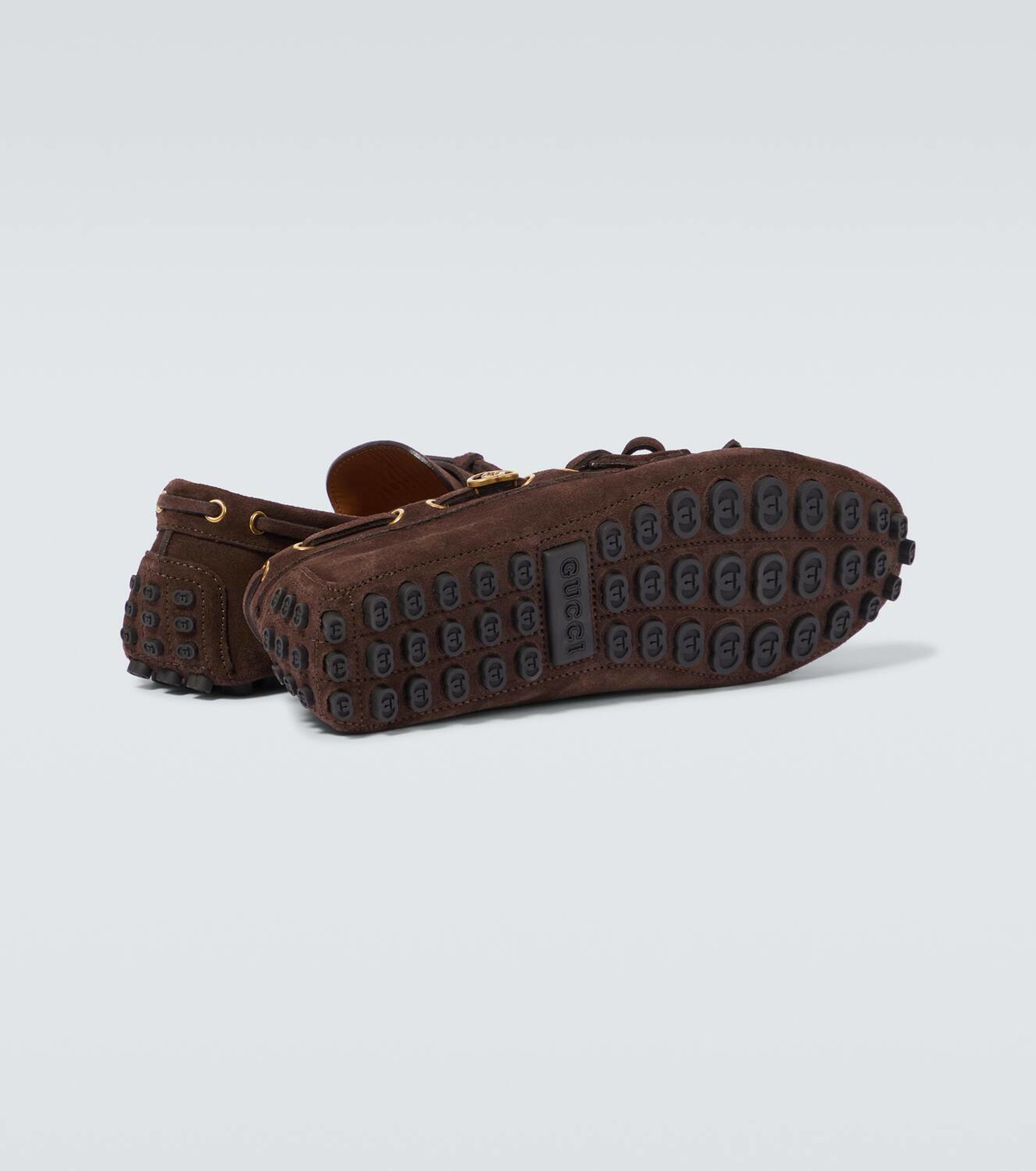 Gucci Interlocking G suede driving shoes