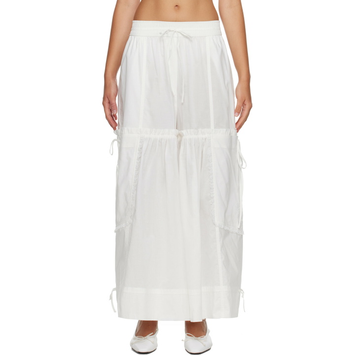 Photo: GANNI White Cotton Trousers