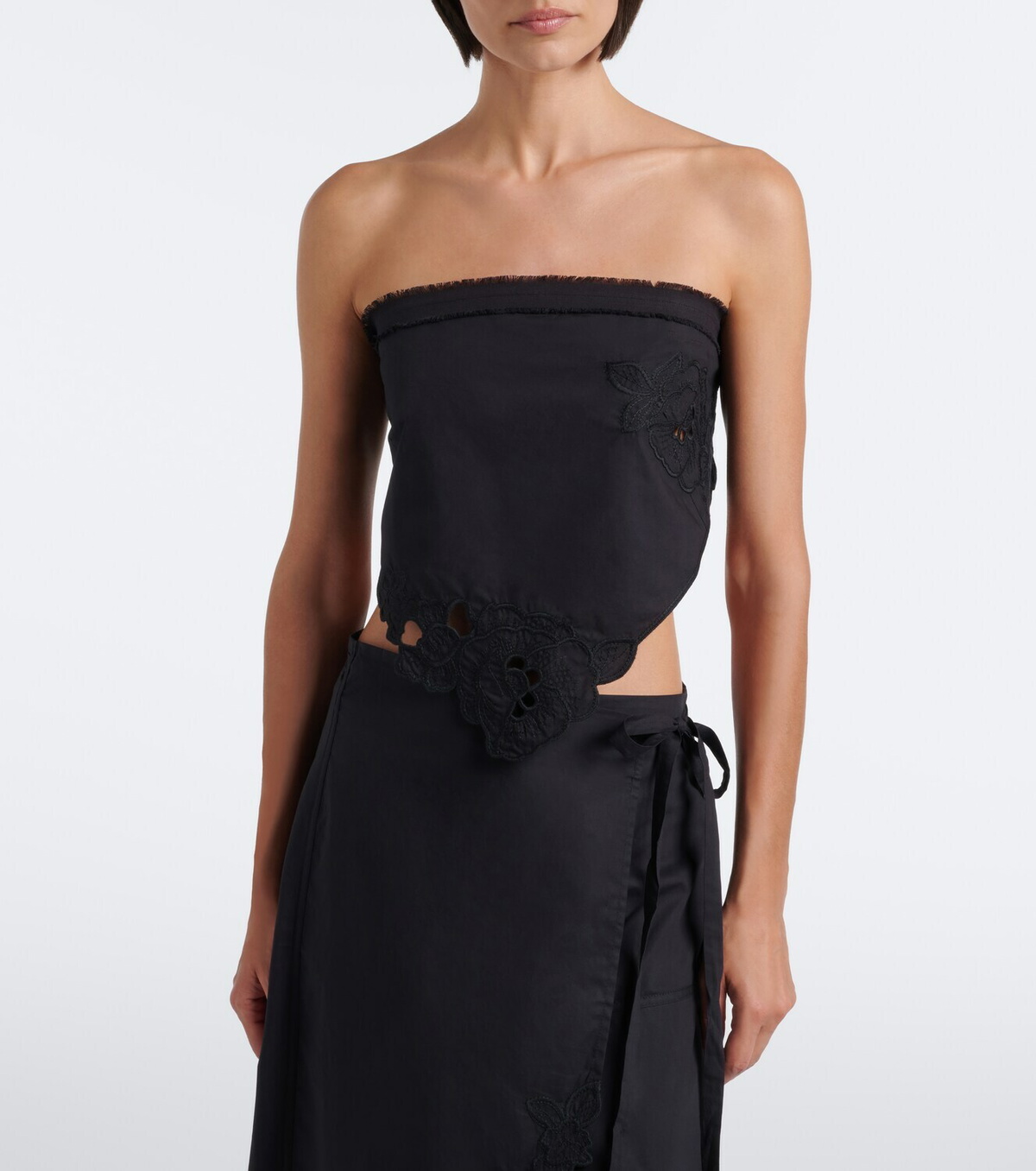 SIR Klara embroidered cotton scarf