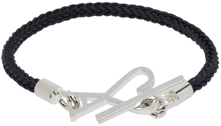 Photo: AMI Paris Black & Silver Ami de Cœur Cord Bracelet