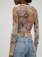 MARCO RAMBALDI Second Skin Printed Mesh Top