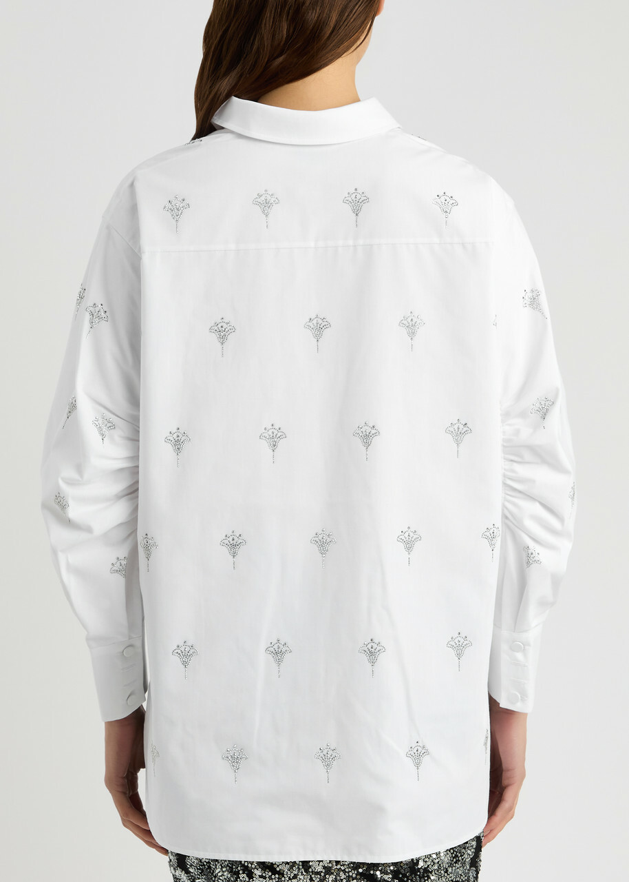 Huishan Zhang Hugo Crystal-embellished Poplin Shirt White