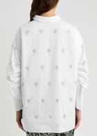 Huishan Zhang Hugo Crystal-embellished Poplin Shirt White