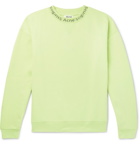 Acne Studios - Flogho Logo-Print Fleece-Back Cotton-Jersey Sweatshirt - Men - Green