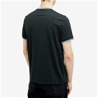Fred Perry Men's Twin Tipped T-Shirt in Night Green/Snow White