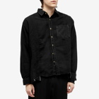 Needles Men's 7 Cuts Over Dyed Flannel in Black
