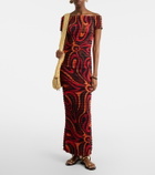 Pucci Occhi smocked maxi skirt