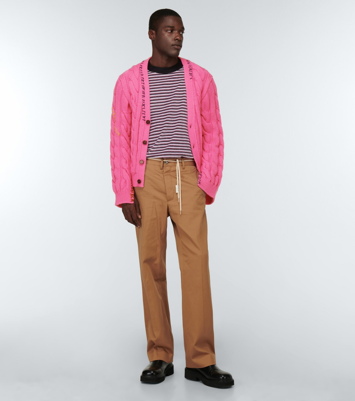 Marni - Cable-knit wool cardigan