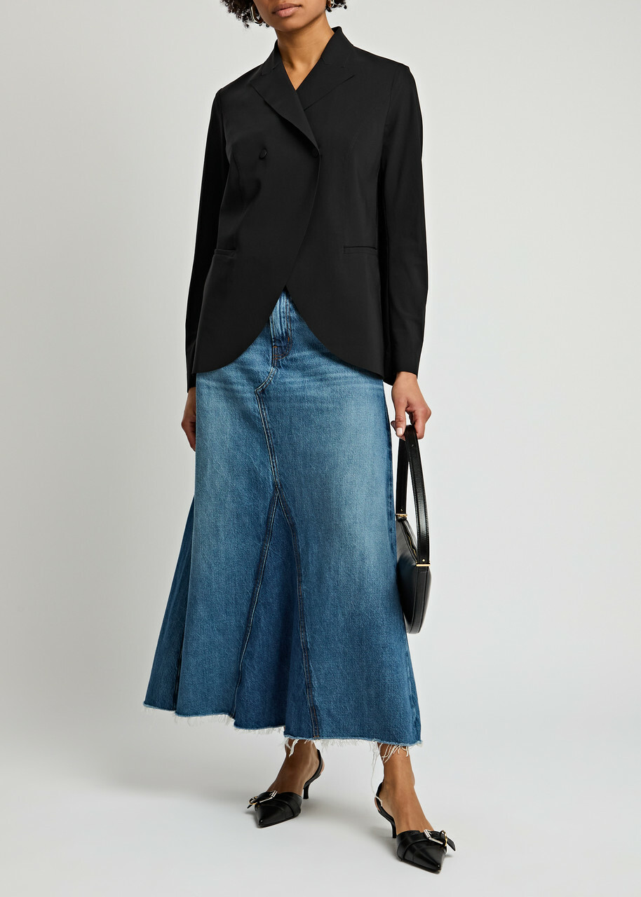 High In Keeping Stretch-jersey Blazer Black