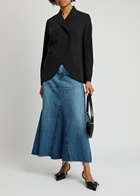High In Keeping Stretch-jersey Blazer Black