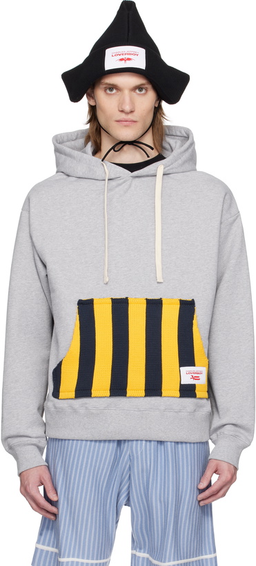 Photo: Charles Jeffrey LOVERBOY Gray Patch Ears Hoodie