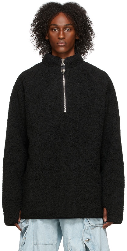 Photo: We11done Black Oversized Fleece Sweatshirt