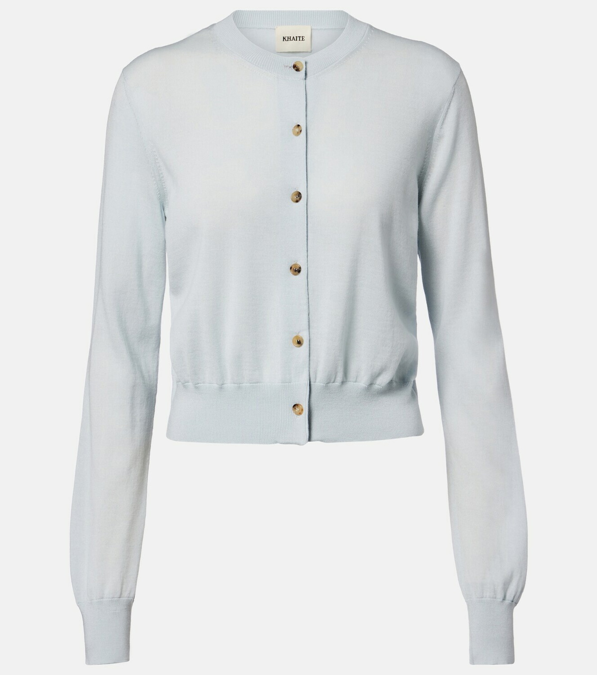 Khaite Tansy cropped wool and cashmere cardigan