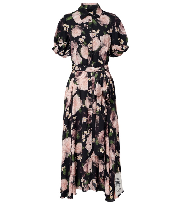 Photo: Erdem Floral belted shirt dress