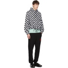 McQ Alexander McQueen Black and White Check Swallow Hoodie