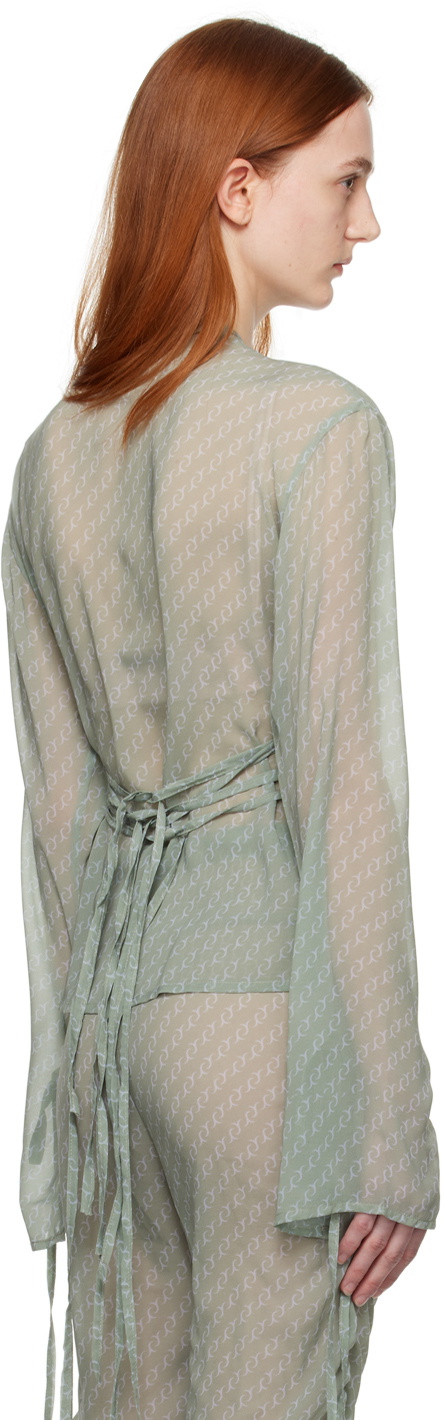 Jade Cropper Green Layered Long Sleeve T-Shirt