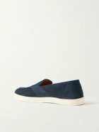 George Cleverley - Joey Nubuck Penny Loafers - Blue