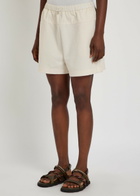 Moncler Logo-appliquéd Shell and Bouclé Shorts Cream