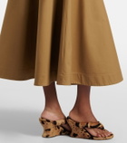 Balenciaga Cotton twill midi skirt