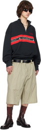 WILLY CHAVARRIA Black 'Casa de Chavarria' Gilroy Mock Neck Sweatshirt