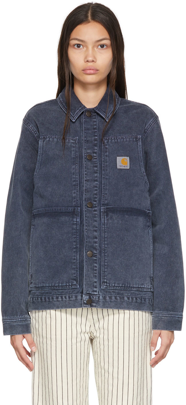 Carhartt Work In Progress Navy Double Front Denim Jacket Carhartt WIP