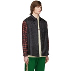 Gucci Black GG Check Sleeve Jacket