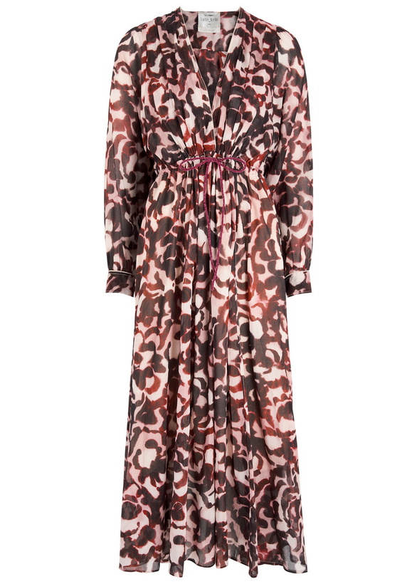 Photo: Forte_forte Printed Cotton-blend Voile Midi Dress Multicoloured