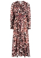 Forte_forte Printed Cotton-blend Voile Midi Dress Multicoloured