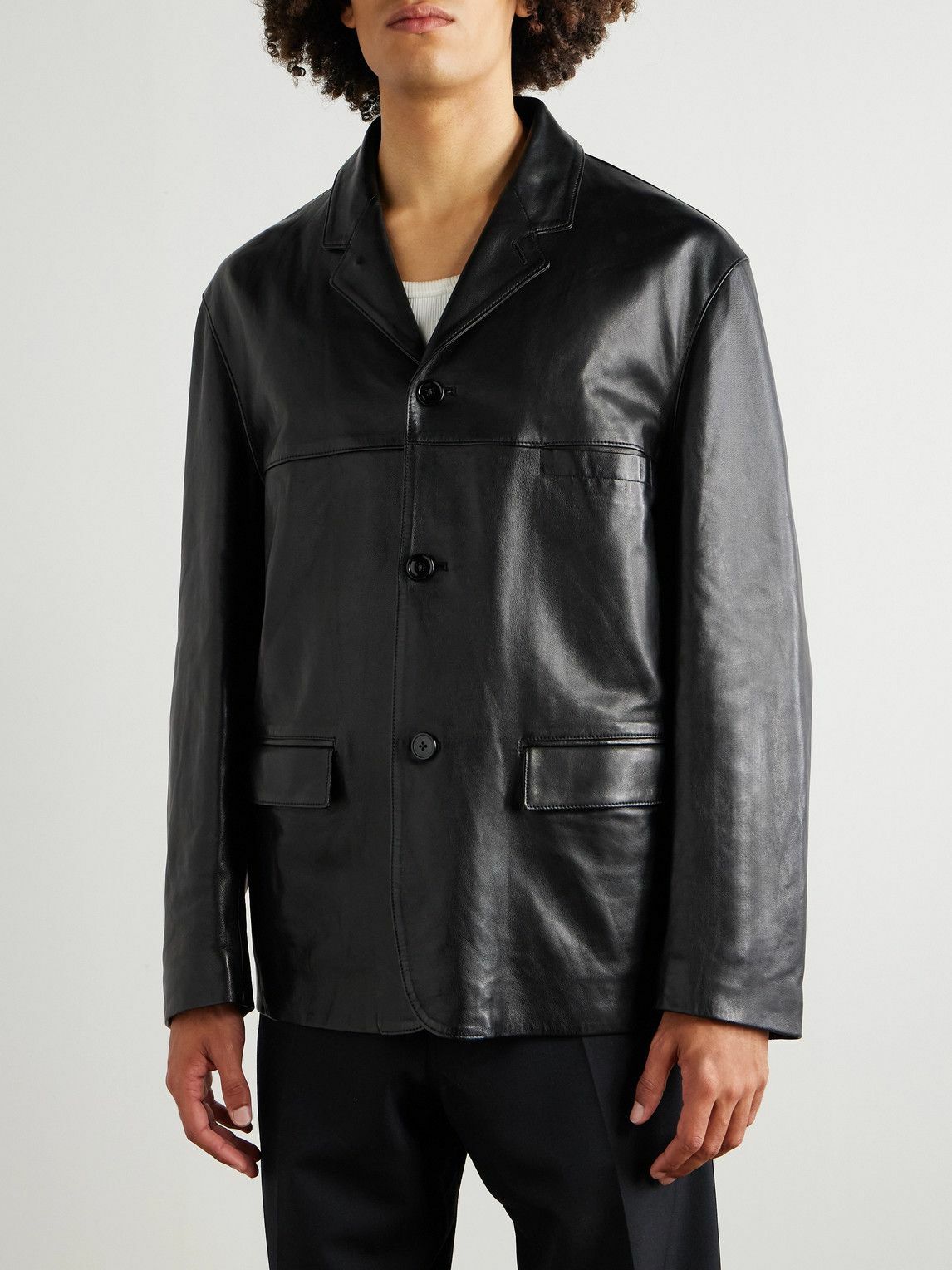 LEMAIRE - Leather Jacket - Black Lemaire