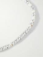 Mikia - Silver and Cord Bracelet - White