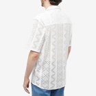 Wax London Men's Didcot Vacation Shirt in White Lace