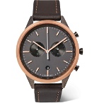 Uniform Wares - C41 Chronograph Stainless Steel and Leather Watch - Brown