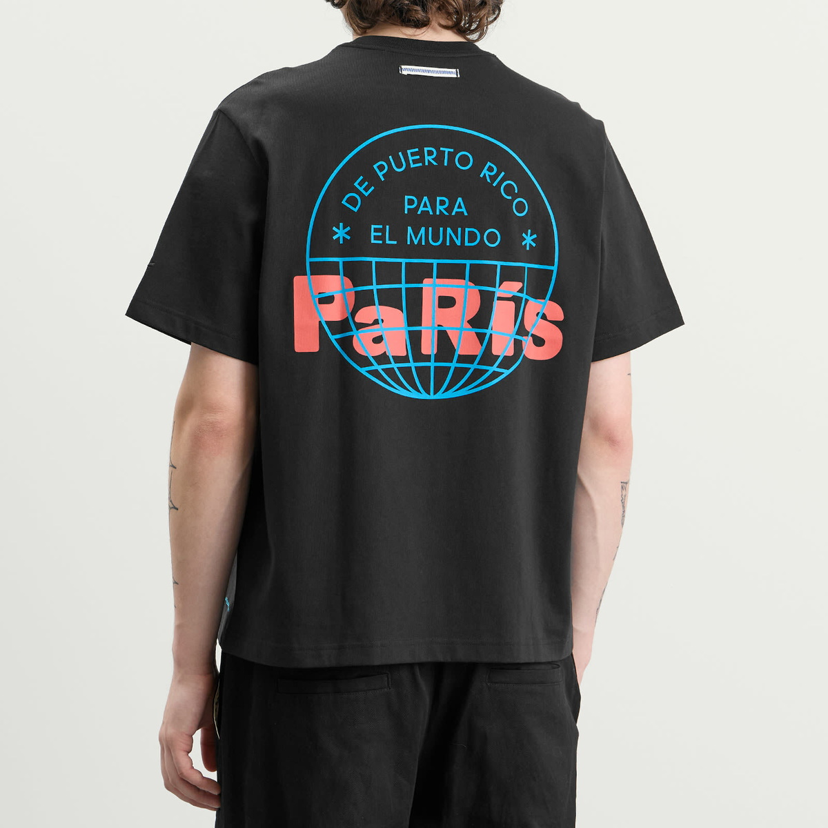 Adidas Men's x Bad Bunny Paris Tour Merch T-Shirt in Black