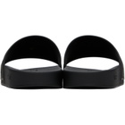 Versace Black 'La Medusa' Rubber Slides