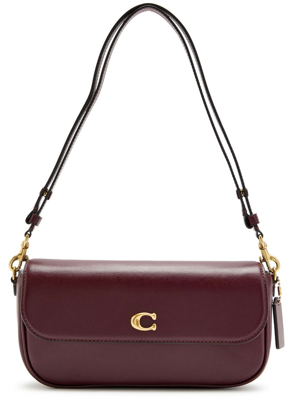Photo: Coach Brook Leather Shoulder bag - Burgundy - One Size
