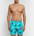 Vilebrequin - Moorea Mid-Length Printed Swim Shorts - Men - Turquoise