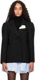 SHUSHU/TONG Black Oversized Suit Blazer