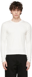 Phlemuns SSENSE Exclusive White Long Sleeve Backless T-Shirt
