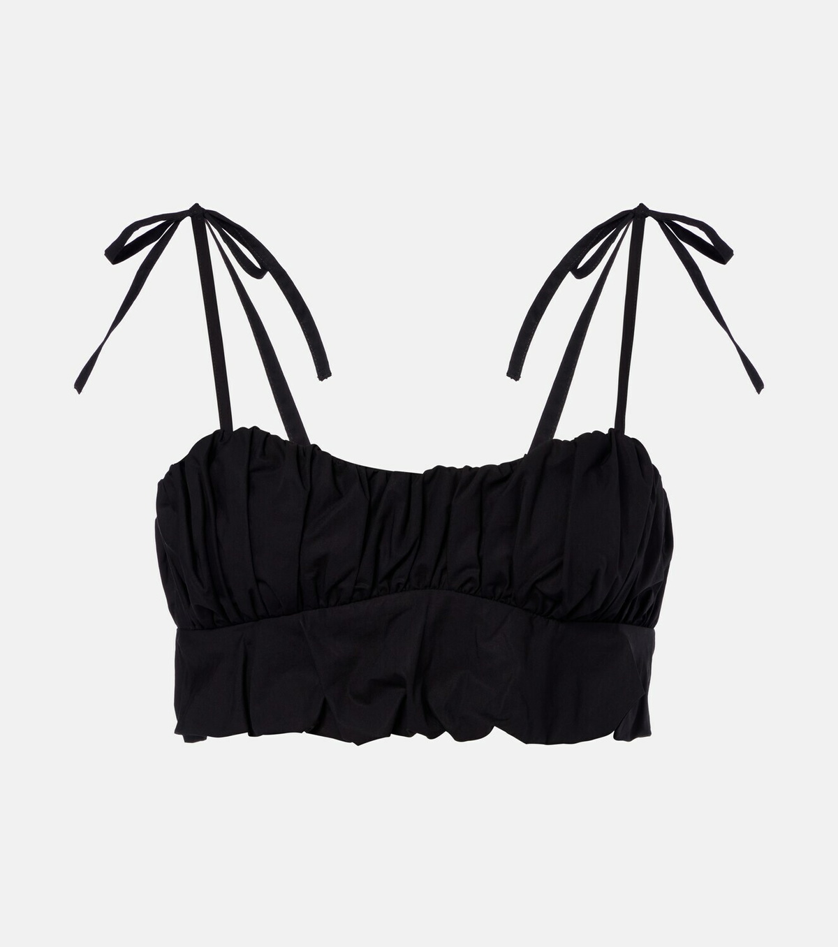 Faithfull Pelea ruched cotton crop top