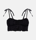 Faithfull Pelea ruched cotton crop top