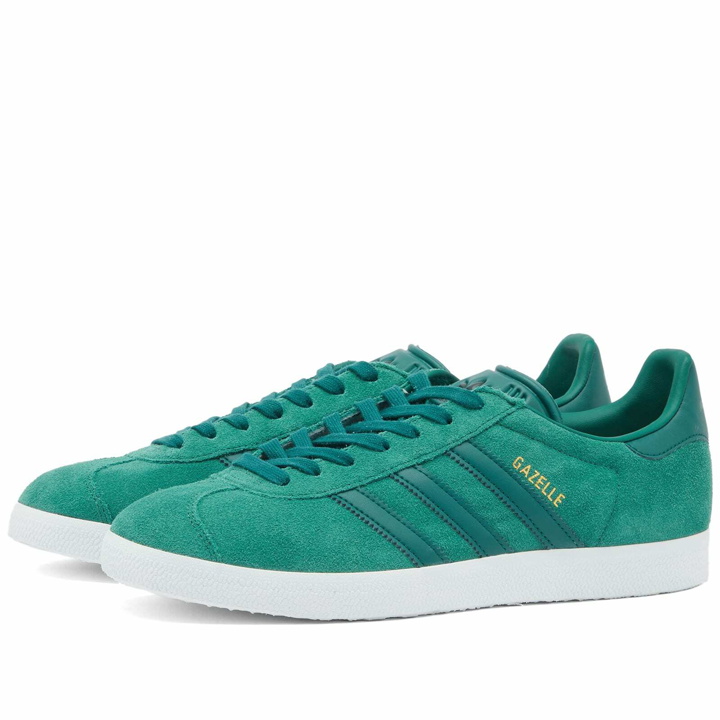 Photo: Adidas Men's Gazelle Sneakers in Tech Forest/Green/White