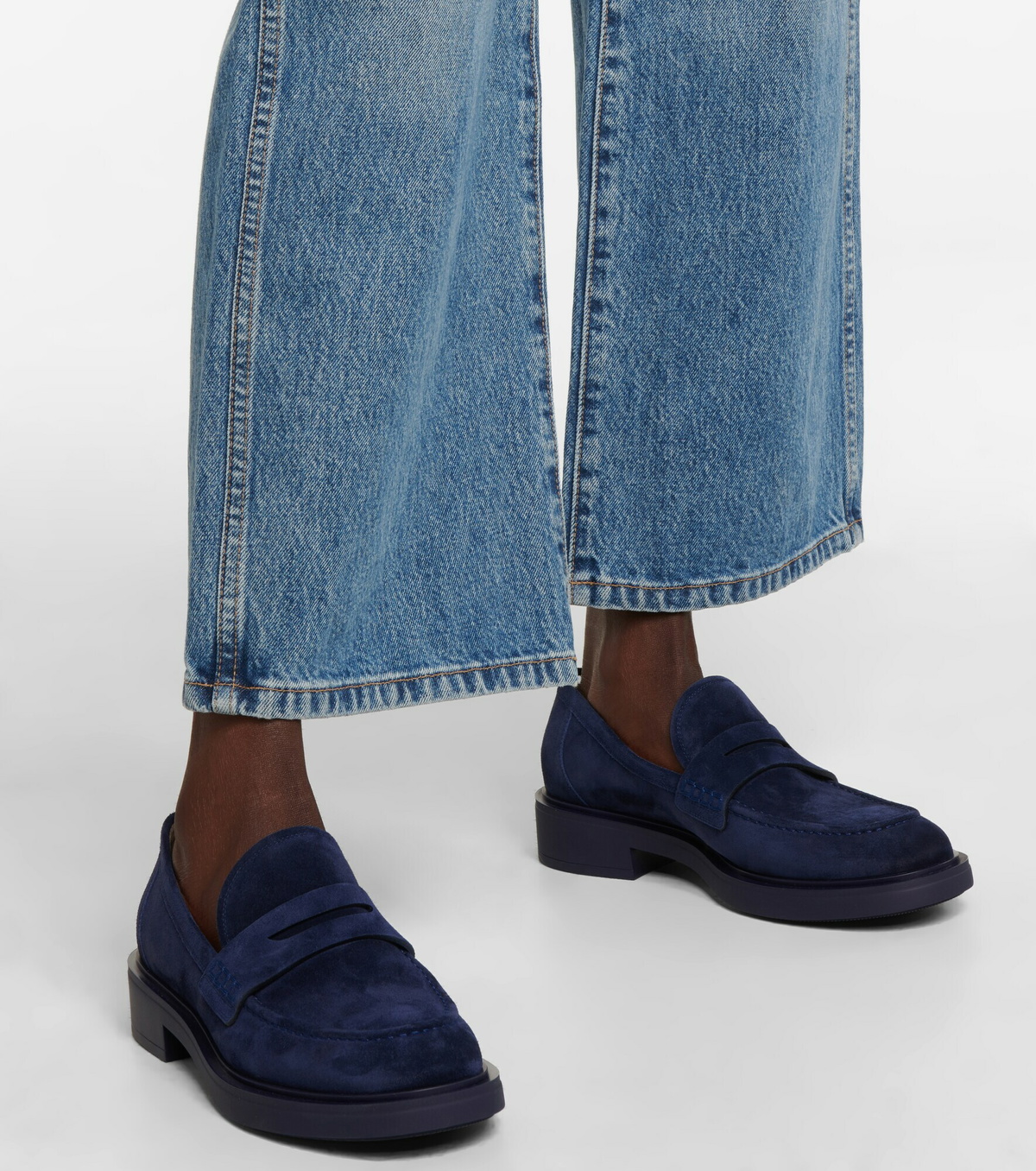 【送料&関税込】Gianvito Rossi harris Loafers GIANVITO ROSSI Harris 20 leather loafers | NET-A-PORTER