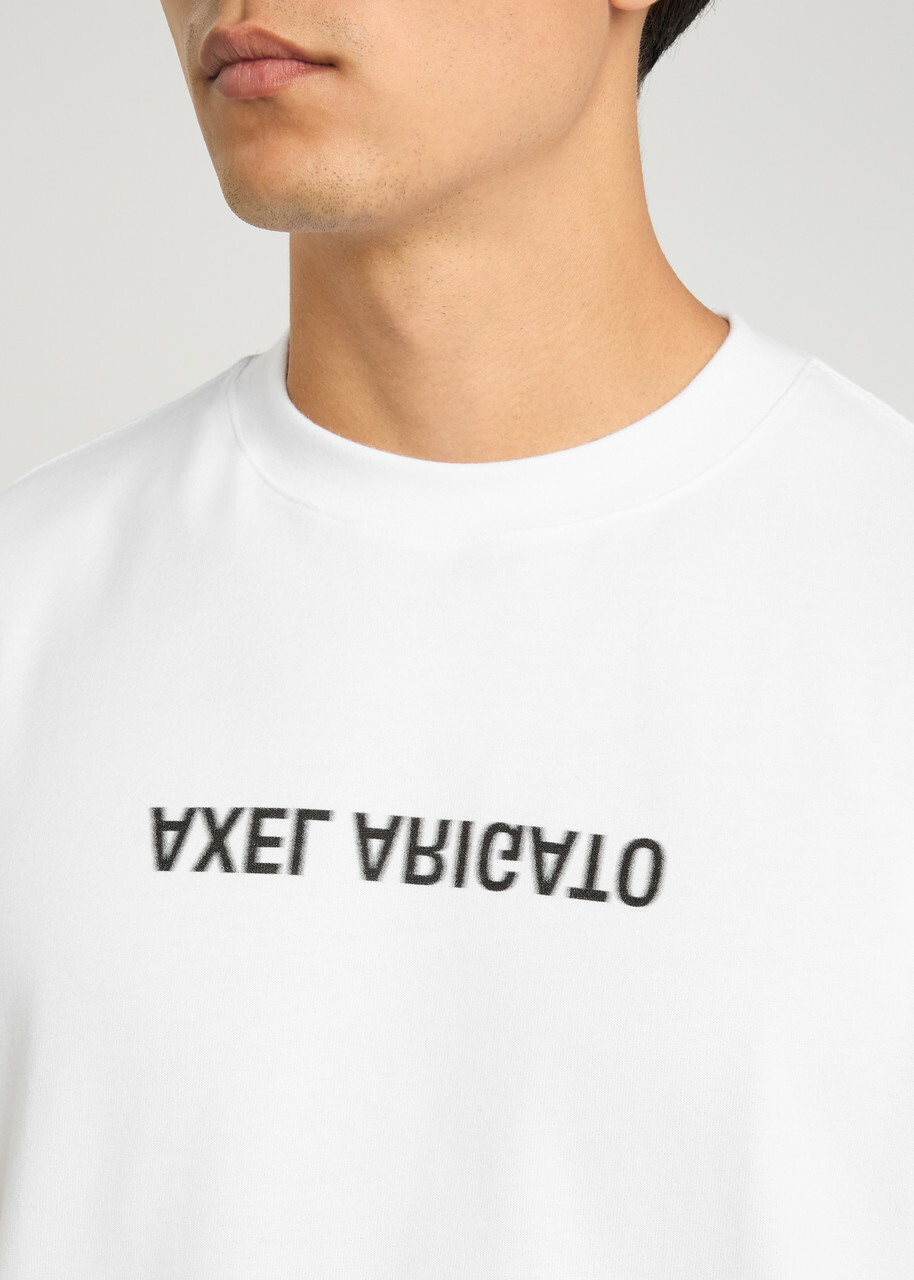 Axel Arigato Distort Logo-print Cotton T-shirt White