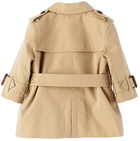 Burberry Baby Beige Gabardine Trench Coat