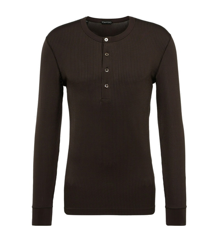 Photo: Tom Ford - Long-sleeved Henley T-shirt