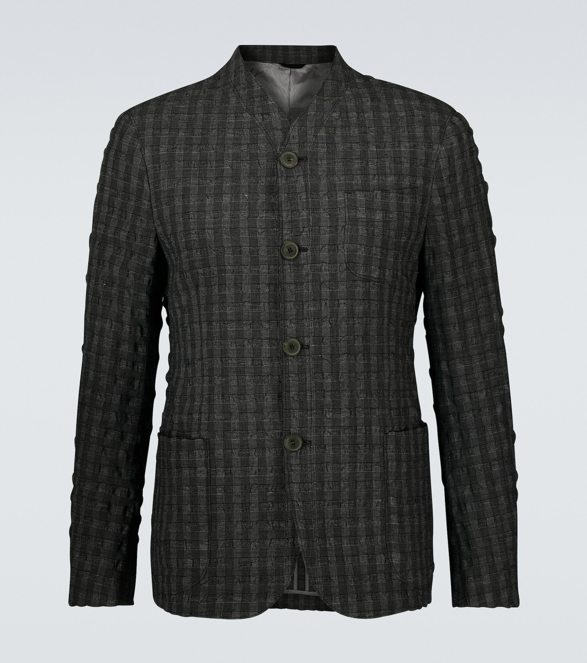 Giorgio Armani - Upton checked wool-blend blazer Giorgio Armani Giorgio Armani - Upton checked wool-blend blazer Giorgio Armani