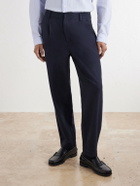 Folk - Assembly Straight-Leg Mélange Wool-Blend Suit Trousers - Blue