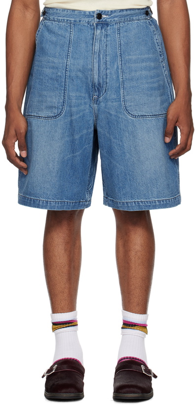 Photo: nanamica Indigo Work Denim Shorts