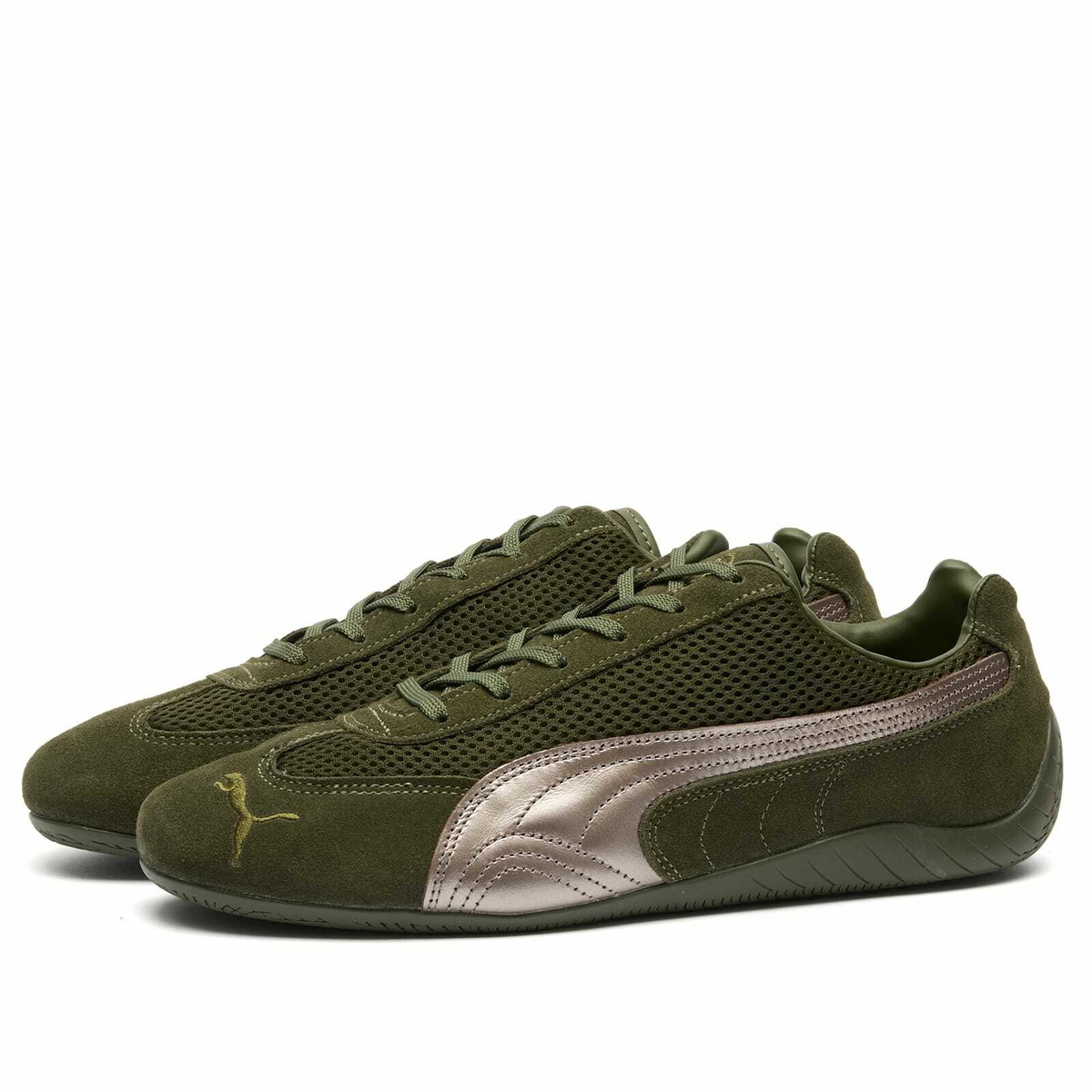 Puma Speedcat Premium Sneaker in Dark Olive/Matte Silver